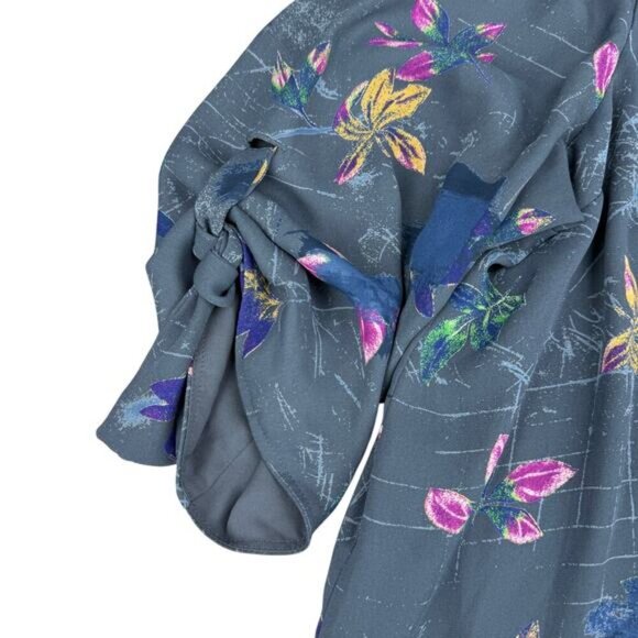 BABATON Aritzia Malik Off Shoulder Floral Blouse Sz Medium - Picture 6 of 8